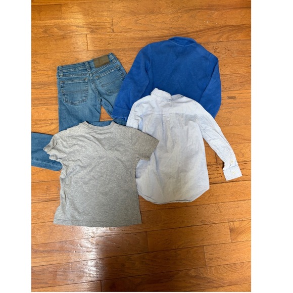 Polo Ralph Lauren Other - Polo Ralph Lauren Boys Size 5 Lot Jeans Seersucker Shirt T-Shirt Quarter Zip